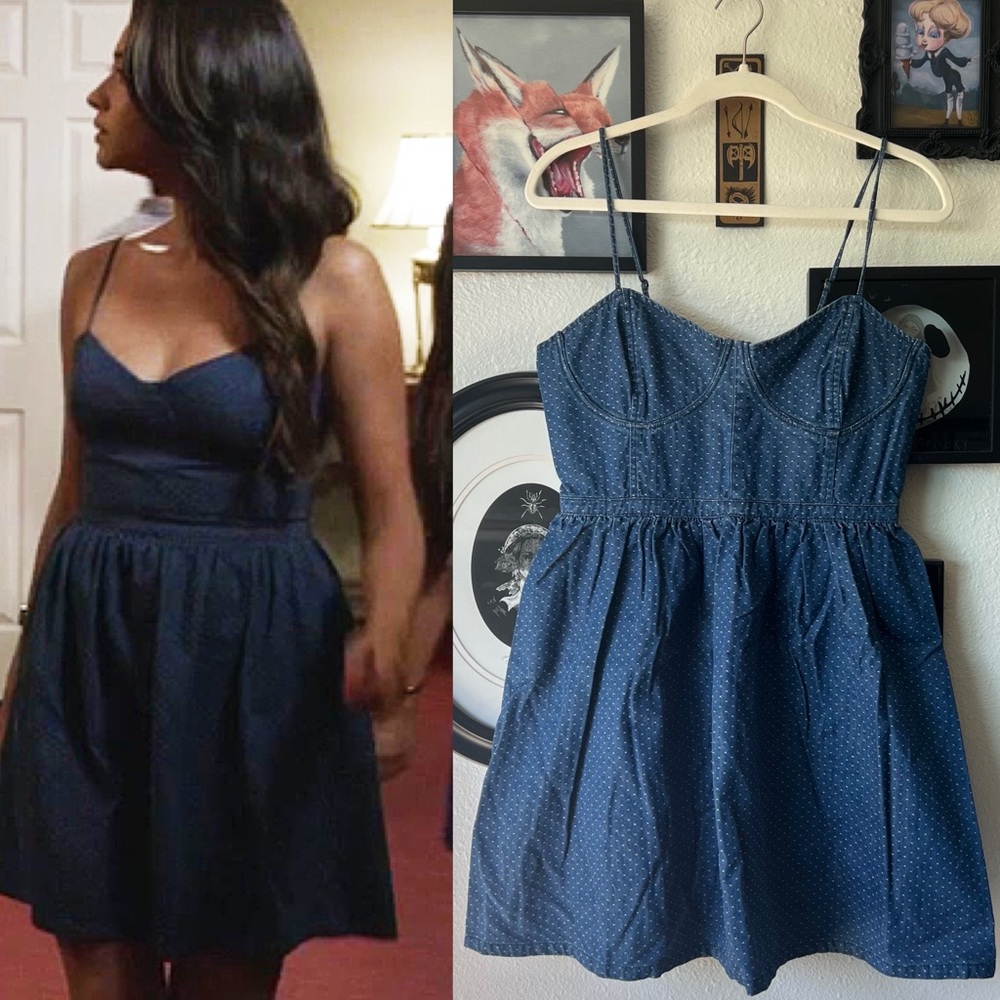 free people denim bustier dress ASO emily fields